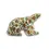 Thumbnail: Shiny metal pin in shape of artist Dawn Oman's 'Spring Bear'