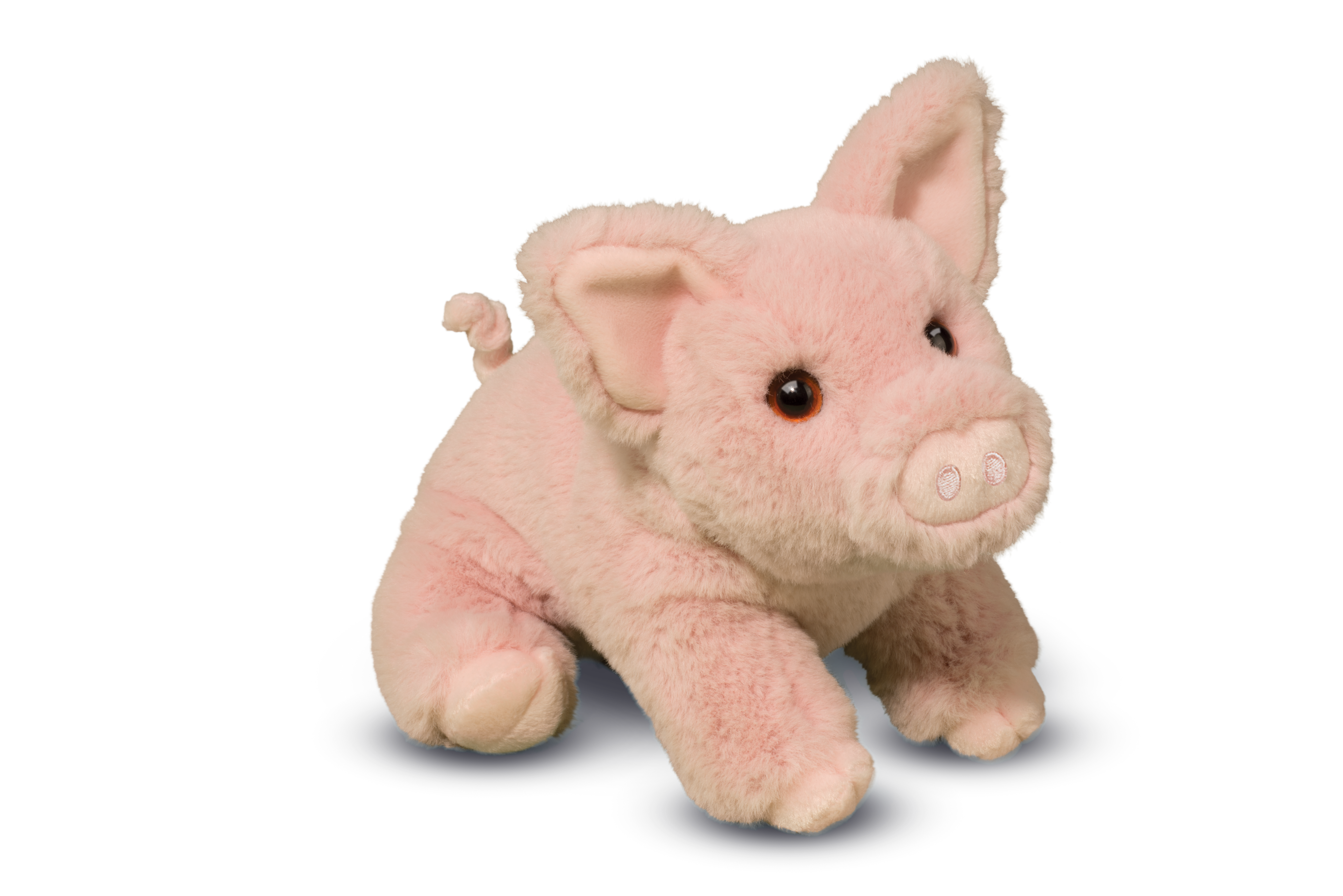 Douglas Toys Pinkie Pig stuffed animal, pink & white