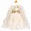 Thumbnail: Sleeveless full-skirt party dress with gold sequinned bodice & gold & white organza & tulle skirt with matching cape