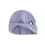 Thumbnail: Mauve knitted beanie with brim turned up to reveal fleece lining
