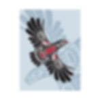 Thumbnail: Full color printed greeting card with reproduction of artist Ernest Swanson's work 'Eagle's First Flight'