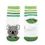 Thumbnail: Gray, white & lime print socks, koala head, top & bottom