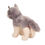 Thumbnail: Back left view of soft fawn & cream-colored baby stuffed toy wolf in standing position