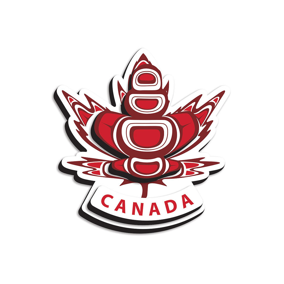 Indigenous Maple Canada 3D Wood Magnet by Paul Windsor at Quichua World Market, Ottawa