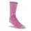 Thumbnail: Side view of light purple & orange blend sock with lighter heel & toe