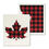 Thumbnail: Pair of rectangular dishcloths, one white, one red & black checks
