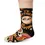 Thumbnail: Side view of black socks with orange, pink & yellow cosmic pattern, text, 'I'd rather be Napping'