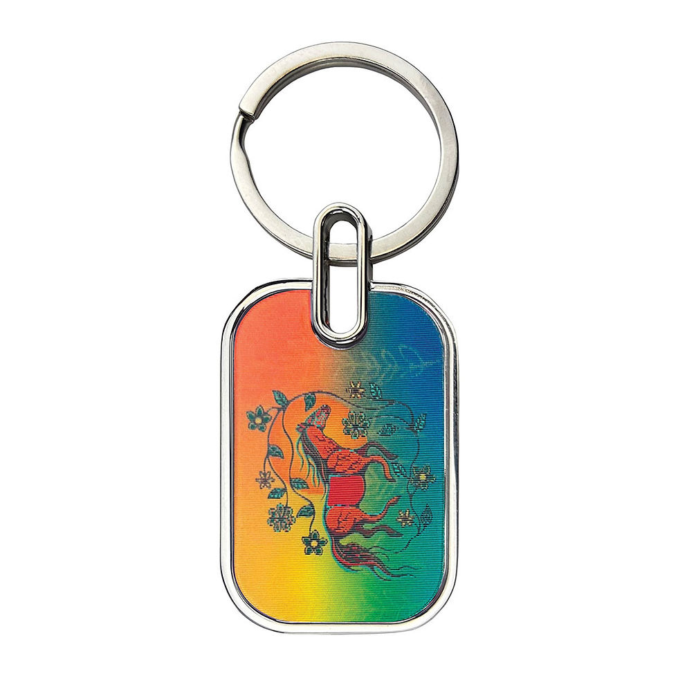 Horse 3D Motion Keychain by Storm Angeconeb at Quichua World Market, Ottawa