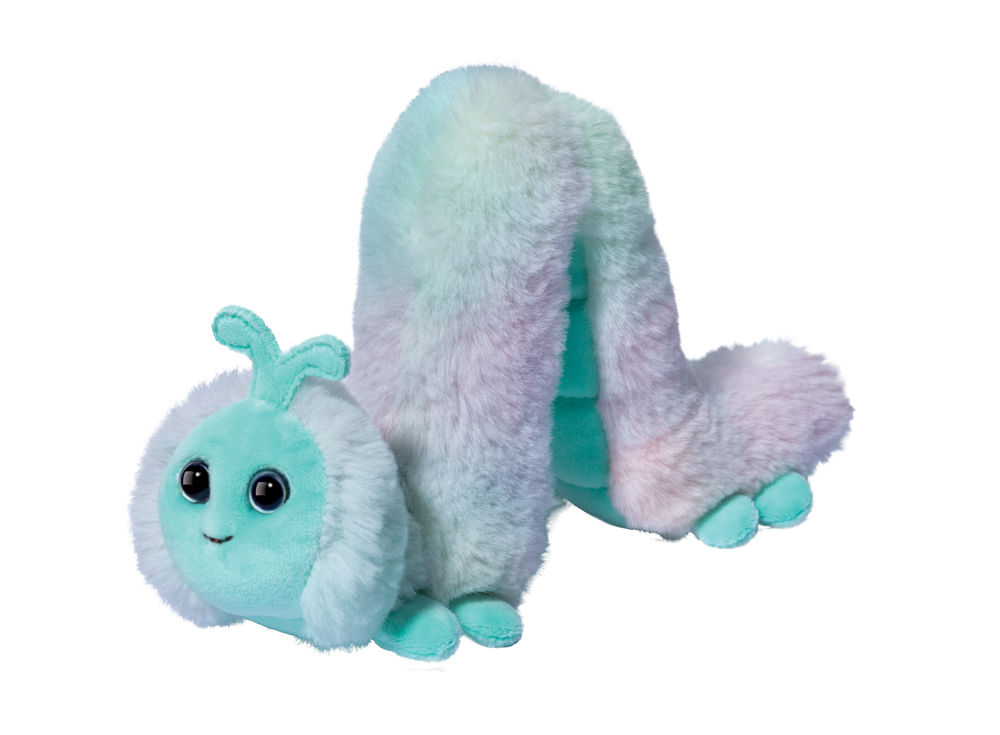 Blue & pink stuffed toy inchworm