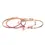 Thumbnail: Set of 3 pink, red & white gold-colored bracelets spread out
