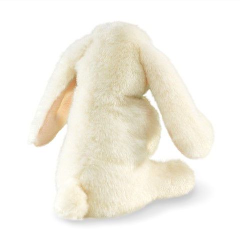 Thumbnail: Back view of white lop eared rabbit finger puppet