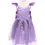 Thumbnail: Front view of purple & lilac fancy fairy tunic with sequined bodice, full skirt & tie ribbons on sides