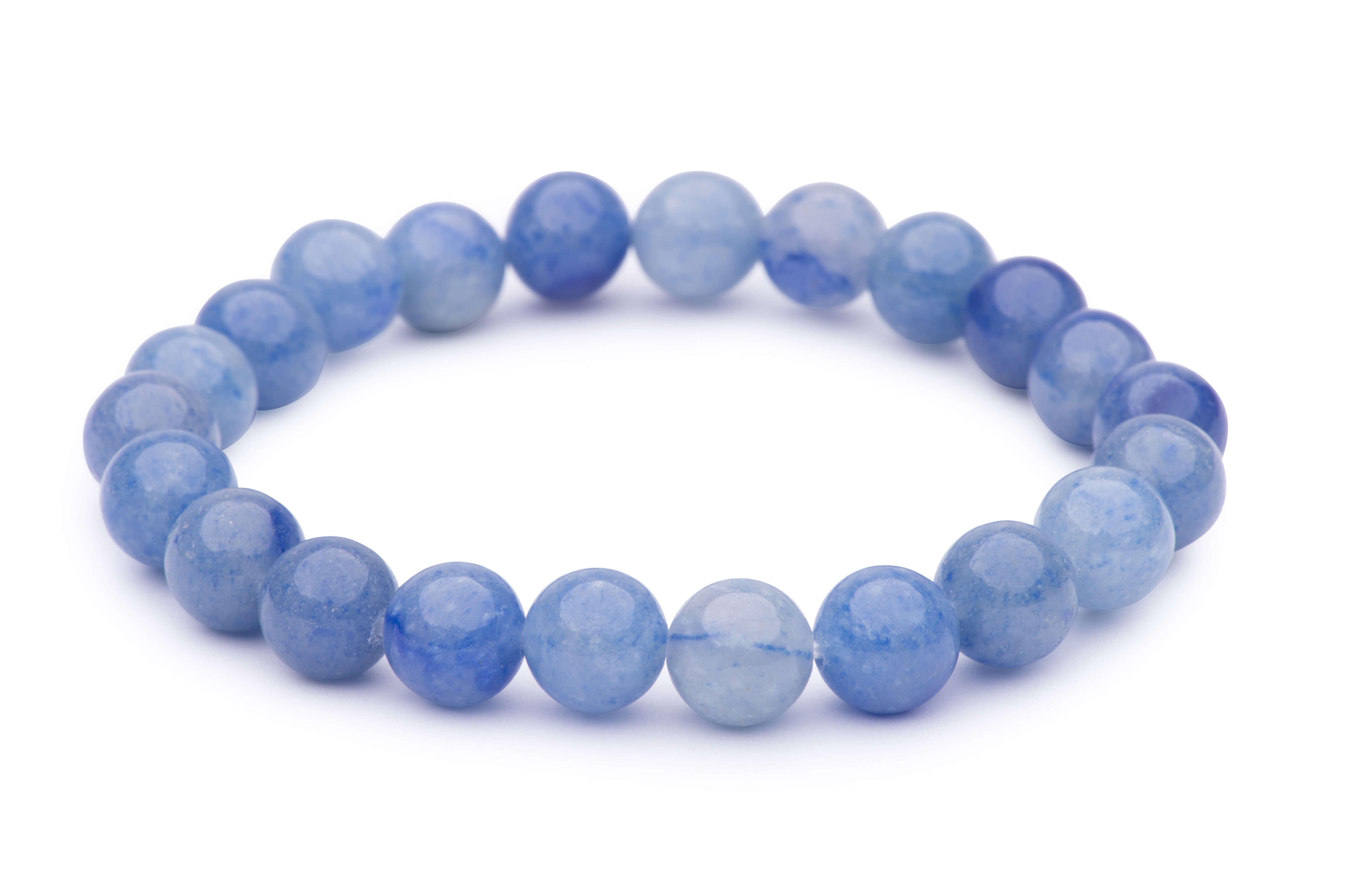 blue aventurine stone bead stretch bracelet