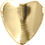 Thumbnail: Gold coloured metal stud earring in shape of heart