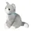 Thumbnail: Left view of small stuffed toy gray cat in seated position