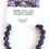 Thumbnail: Natural Stone Bead Stretch Bracelet - amethyst with card describing stone properties
