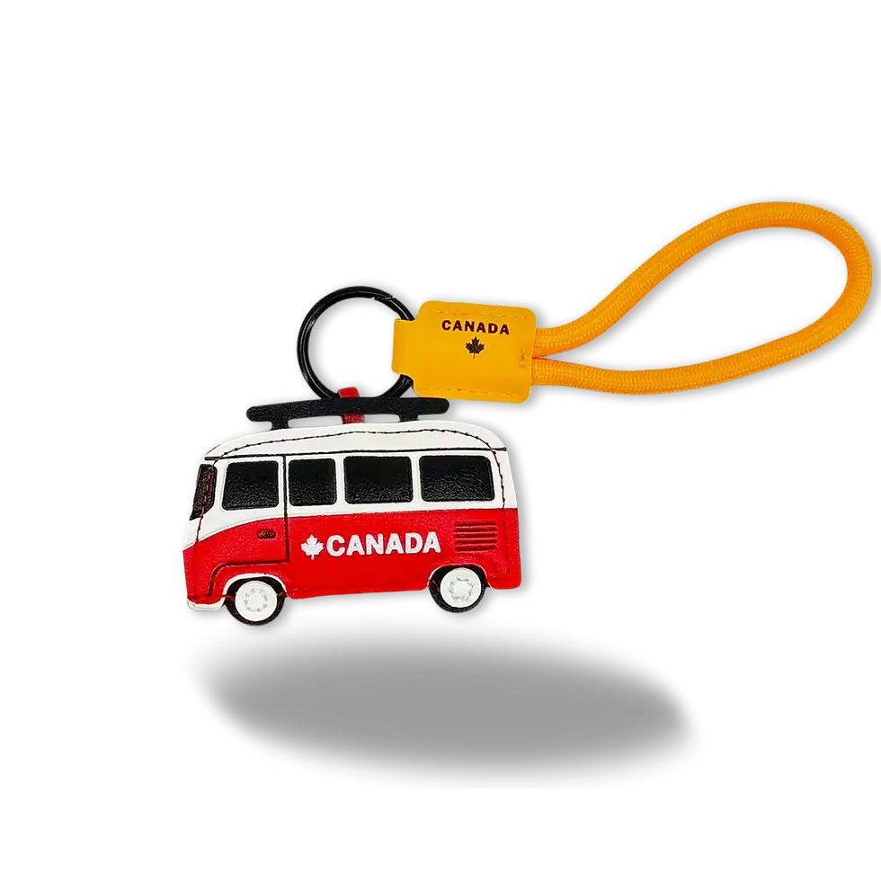 Canada Camper Van bag charm keychain at Tickled Pink Ottawa