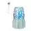 Thumbnail: Purple, blue & teal sequins & tulle mermaid skirt with sequined shell hairclip