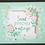 Thumbnail: Light green handmade card with pink flowers, message 'Sweet Spring Greetings'