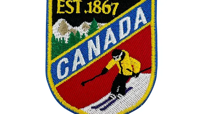 Canada Skiing Embroidered Patch