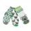 Thumbnail: 3 little pairs of baby socks in gray, white & lime prints, koala theme, packaged