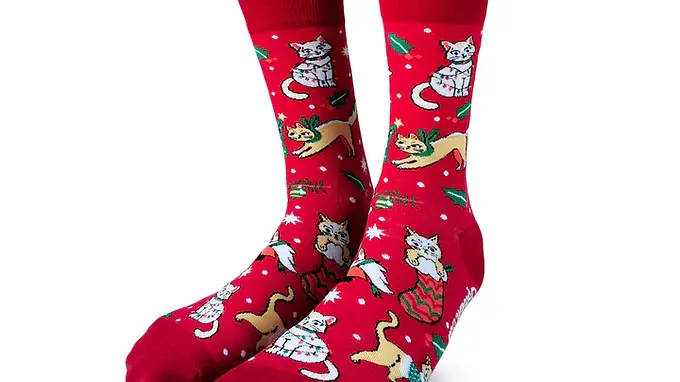 Feline Festive Socks