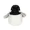 Thumbnail: Front view of realistic gray, black, brown & tan stuffed toy chickadee in nesting position