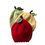 Thumbnail: 3 apple shaped infant hats, red, green & yellow with stem & leaf atop the crown