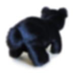 Back view of black bear finger puppet