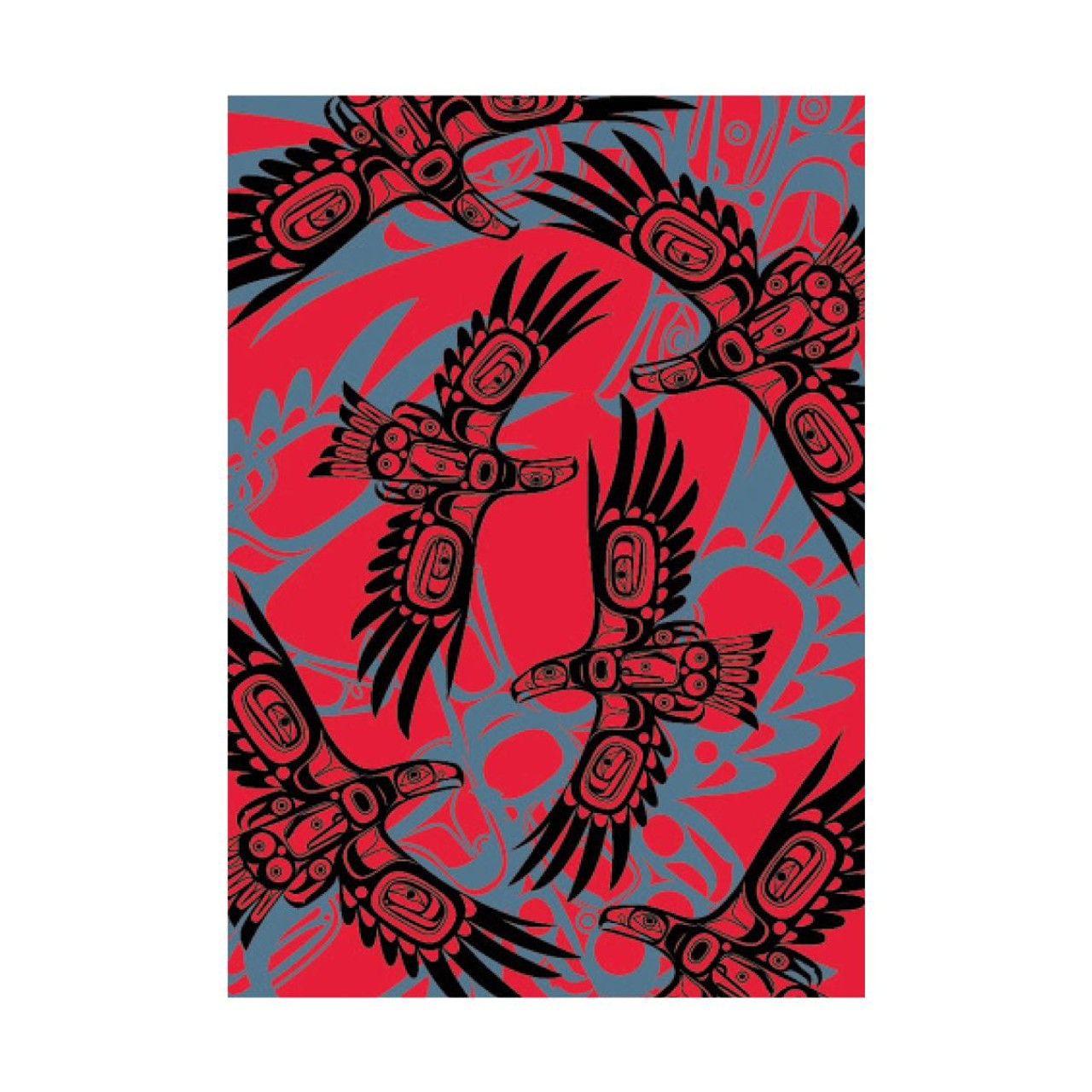 Full color printed postcard of reproduction of artist Corey Bulpitt's work 'Soaring Eagle'