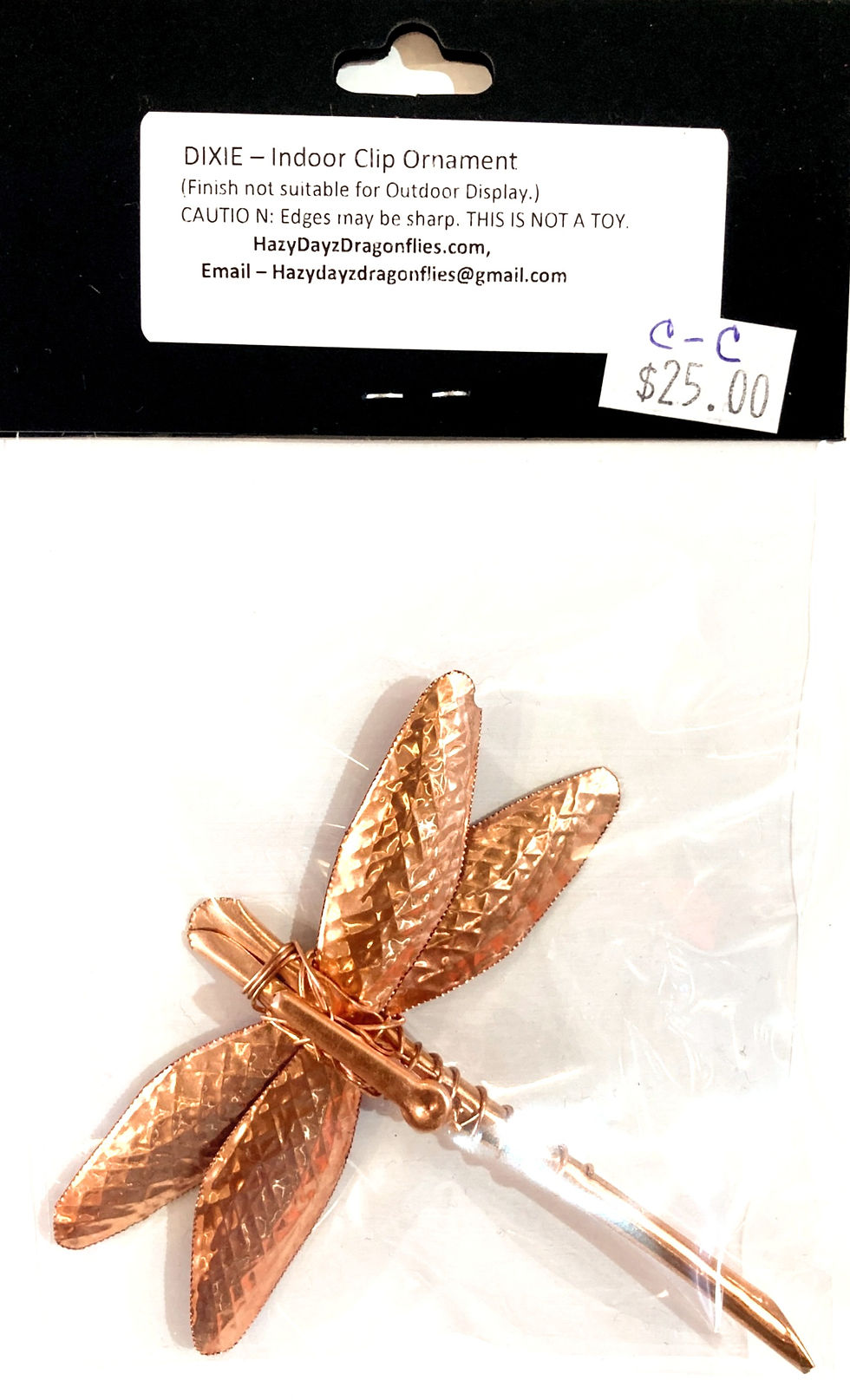 Thumbnail: Copper Dragonfly - Clip (c)