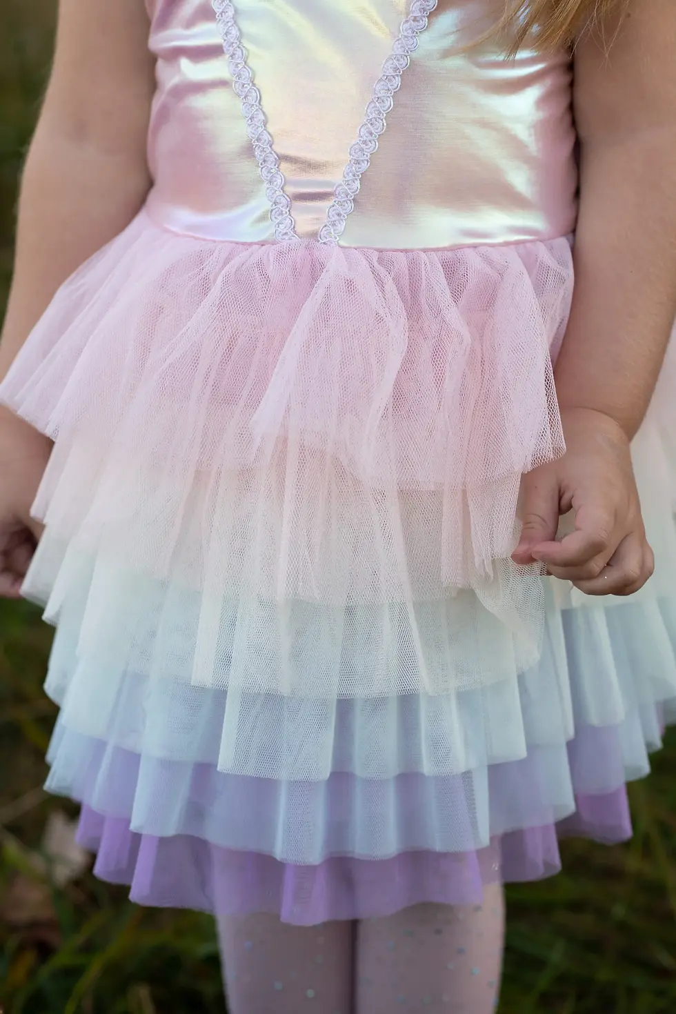 Thumbnail: Close up of rainbow frills skirt