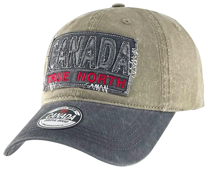 Olive baseball cap with Canada True North patch