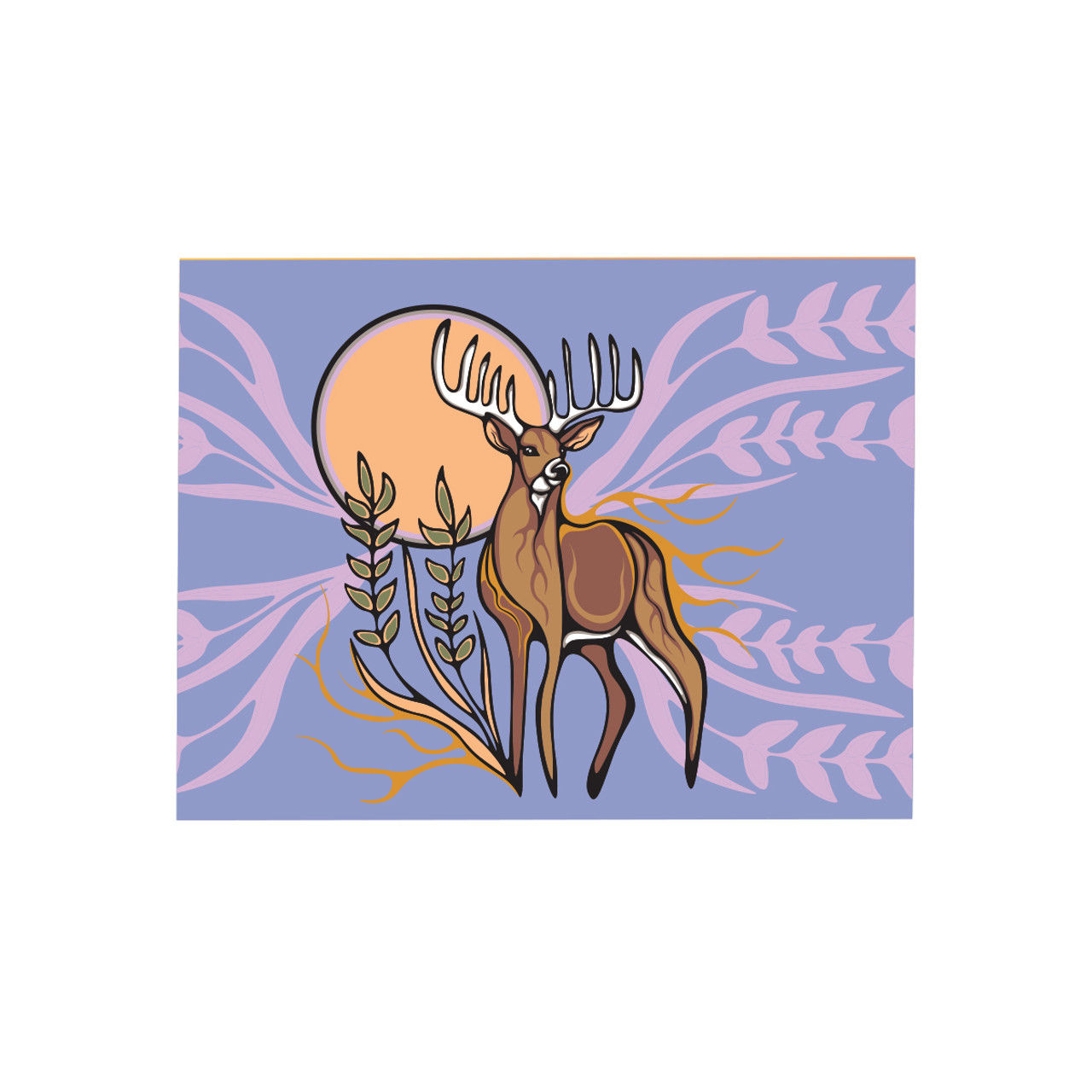 Deer (Waawaashkeshi) Greeting Card by Storm Angeconeb