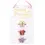 Thumbnail: Set of 3 sparkling crystal child's dress-up rings in butterfly shapes on white cardboard package