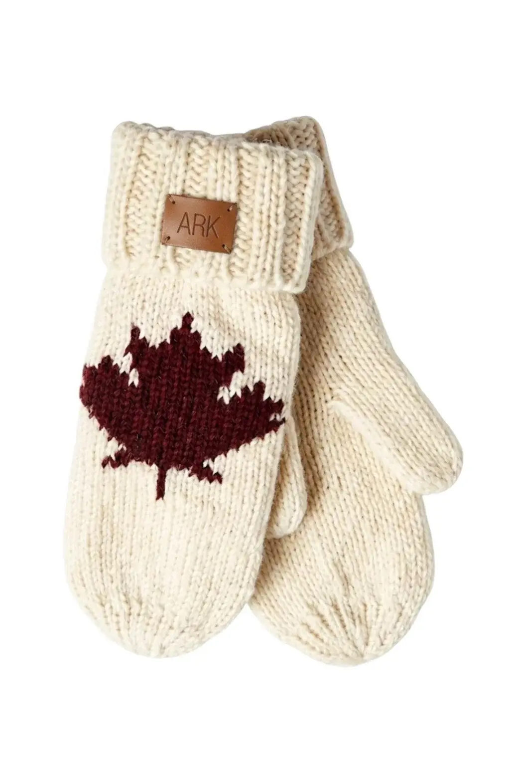 Maple Ice Mitts in White at Quichua World Market.