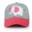 Thumbnail: Front view of red & blue kids' ball cap with colorful embroidered elephant on front