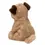 Thumbnail: Back view of light & dark brown pug stuffed toy dog in seated position