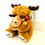 Thumbnail: Small tan stuffed toy moose hugging baby moose in lap