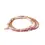Thumbnail: Set of 3 pink, red & white gold-colored bracelets