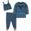 Thumbnail: Blue & black newborn 3 piece set of shirt, pants & cap