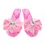 Thumbnail: Child's pink dress up high heeled slip-ons with pink bow