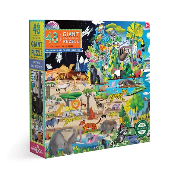 Front of box of Within the Biomes 48 Piece Giant Puzzle
