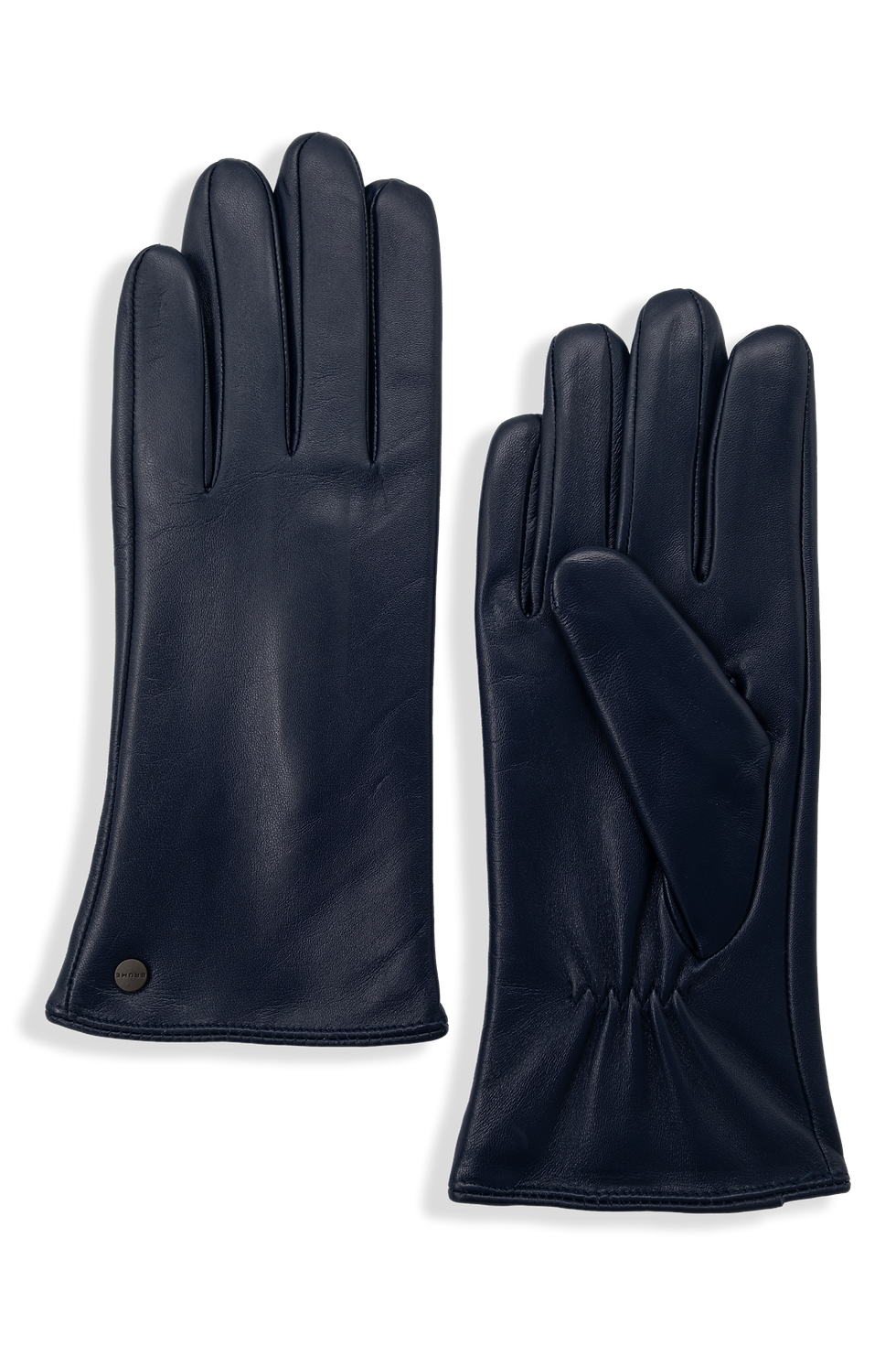 Brume Avila Leather Gloves in Navy at Tickled Pink in Ottawa ByWard Market.
