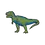Thumbnail: Tattoo stencil sheet of green T-rex dinosaur