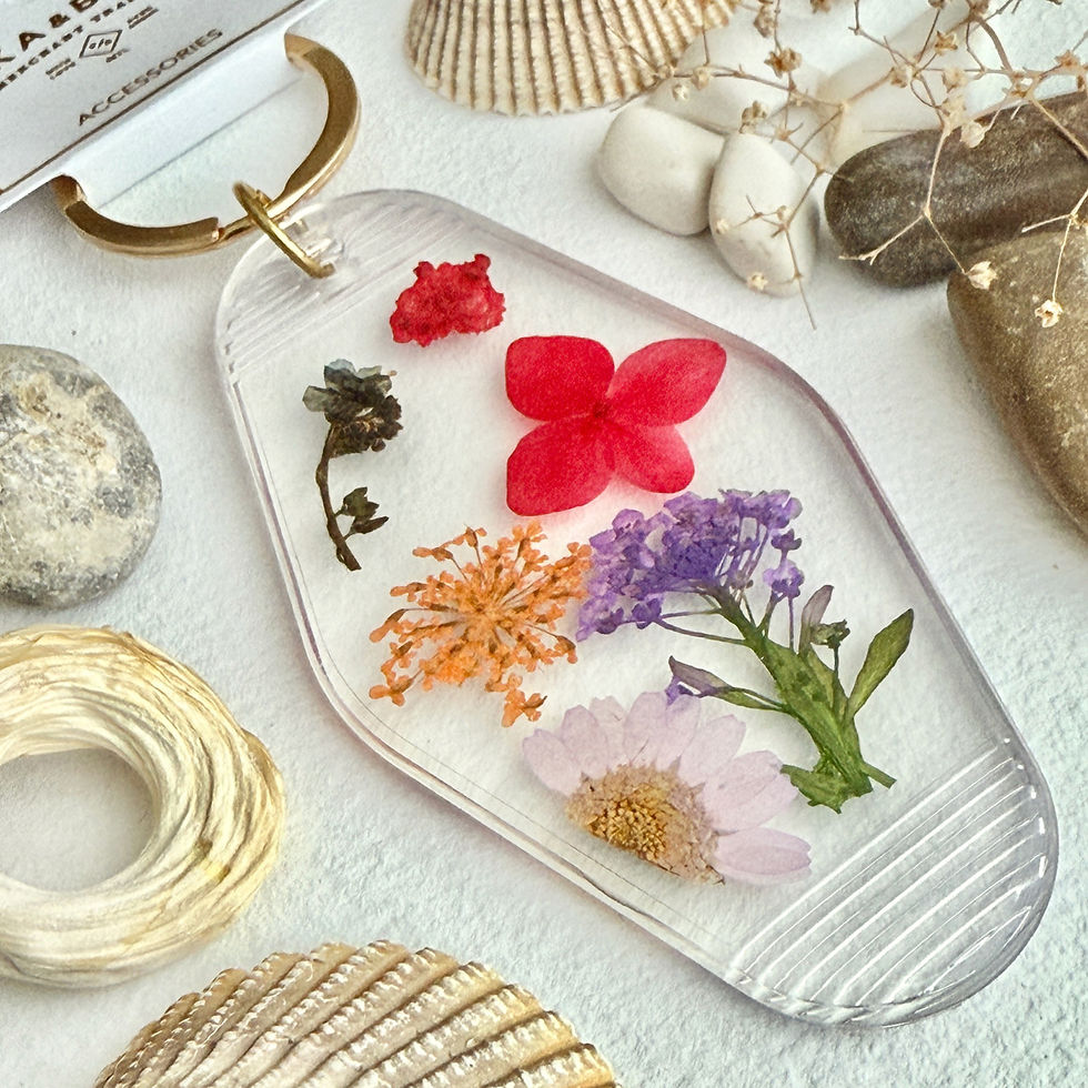 Thumbnail: Ashbury Pressed Flowers Keychain