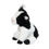 Thumbnail: Left view of black & white baby cow stuffed toy animal in seated position