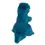 Thumbnail: Back view of plush blue & pale orange dinosaur stuffed toy in seated position