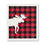 Thumbnail: Buffalo check rectangular dishcloth with white moose