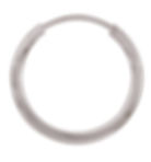 Silver colored metal hoop earring